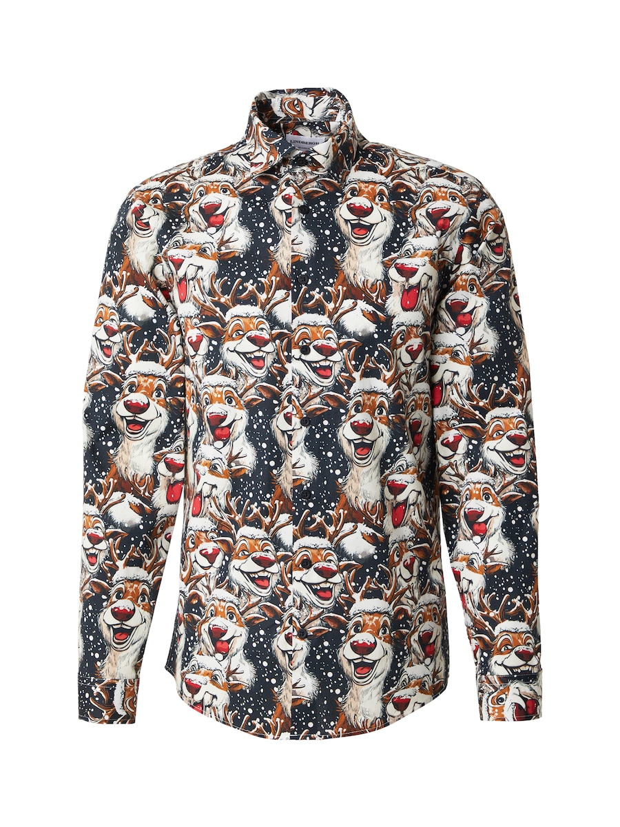 Рубашка на пуговицах классического кроя Lindbergh Christmas, черный
Рубашка на пуговицах классического кроя Lindbergh Christmas, черный