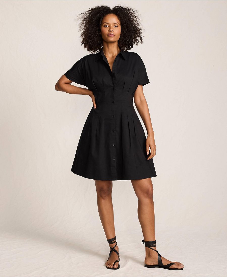 Женское платье-рубашка из камбрика выше колена Lands' End, Black
Женское платье-рубашка из камбрика выше колена Lands' End, Black