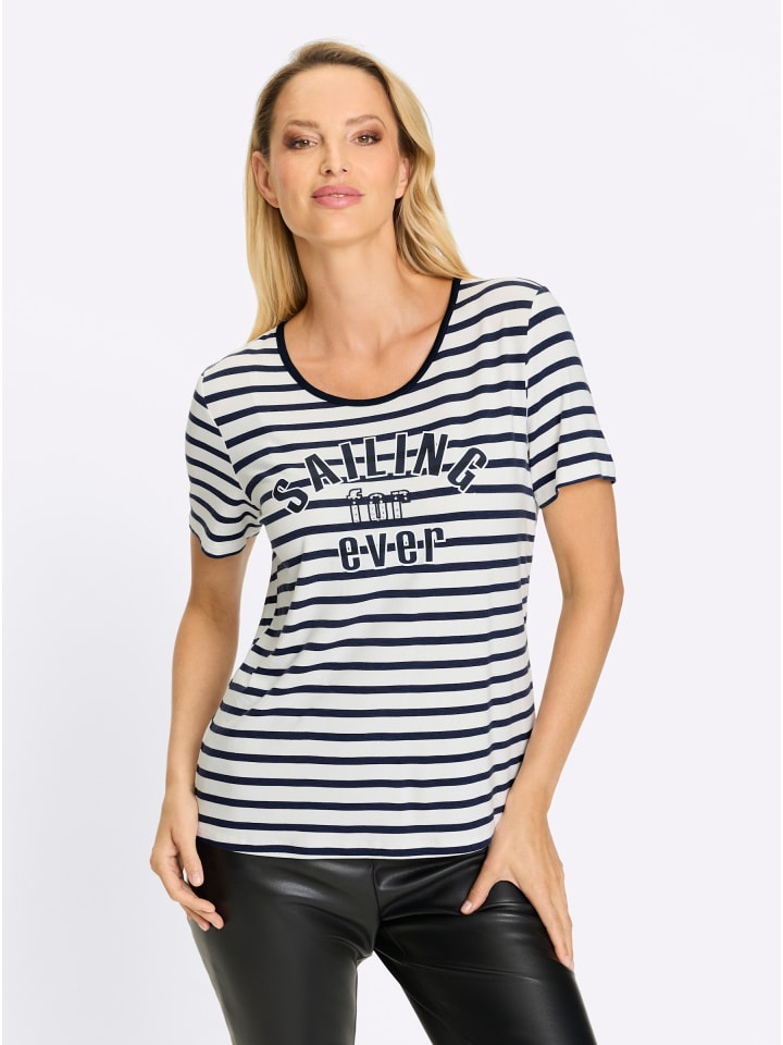 Полосатая рубашка белого и темно-синего цветов Heine
Полосатая рубашка белого и темно-синего цветов Heine