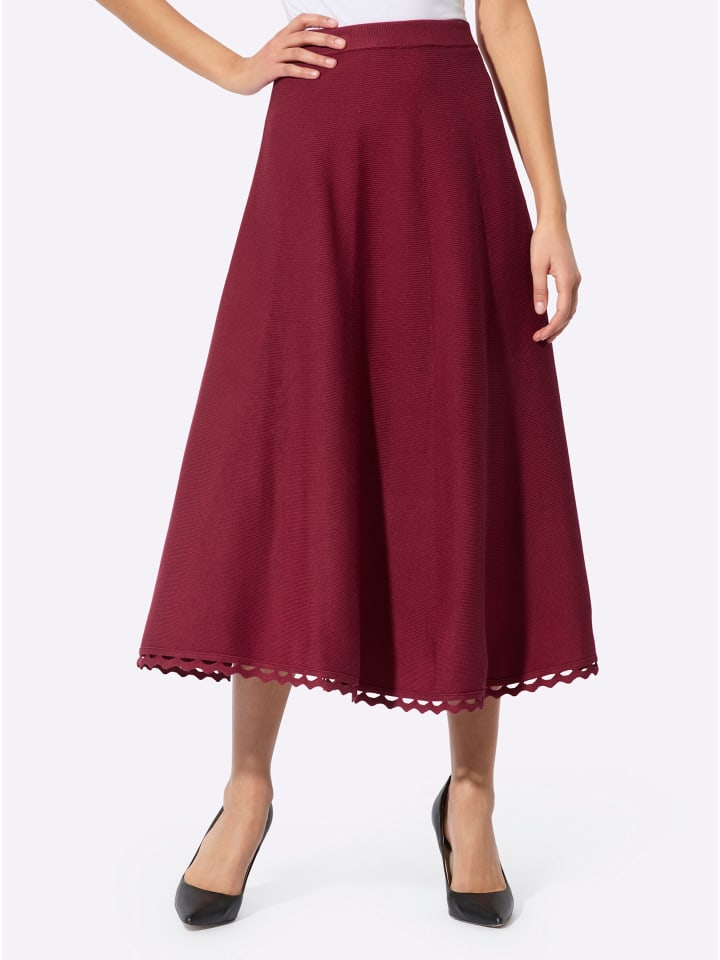 Юбка до колена creation L, темно-красный 
Юбка до колена creation L, темно-красный