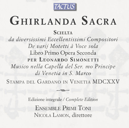 CD диск Monteverdi / Ensemble Primi Toni: Ghirlanda Sacra
CD диск Monteverdi / Ensemble Primi Toni: Ghirlanda Sacra