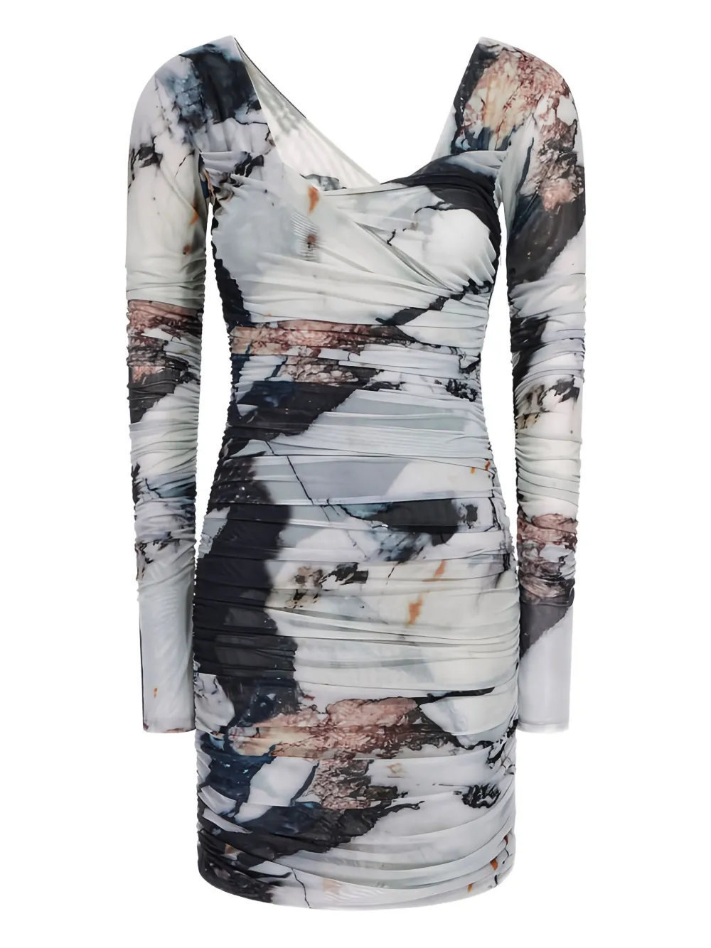 Мини-платье с мраморным принтом и сборками Roberto Cavalli, черный
Мини-платье с мраморным принтом и сборками Roberto Cavalli, черный