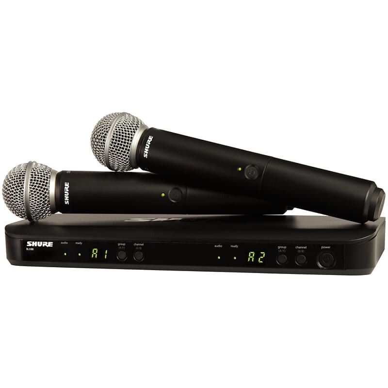 Микрофон Shure Shure BLX288/SM58-H10 Wireless Dual Vocal System with Two (2) SM58 (H10 Band - 542-572 MHz) 
Микрофон Shure Shure BLX288/SM58-H10 Wireless Dual Vocal System with Two (2) SM58 (H10 Band - 542-572 MHz)
