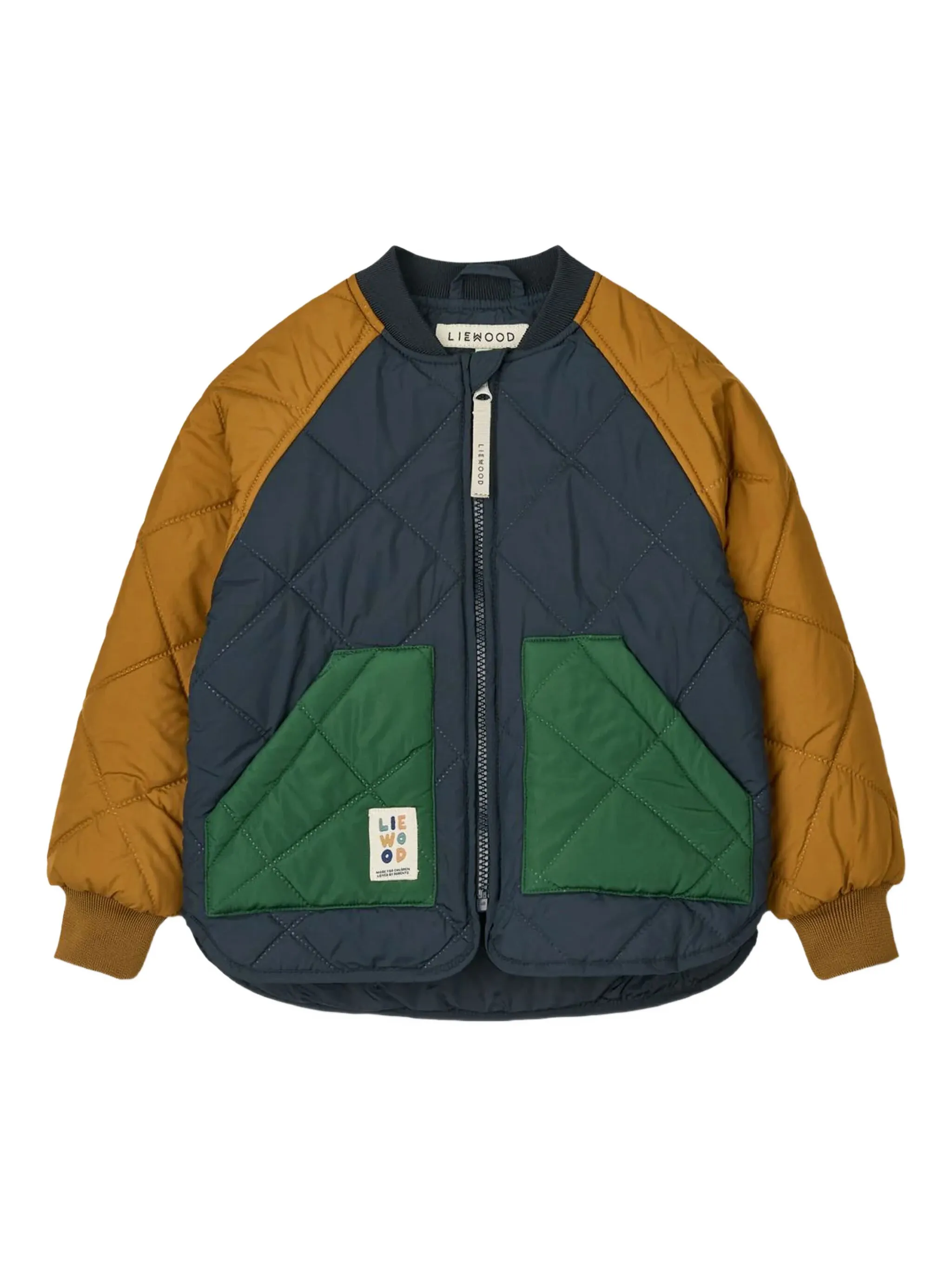 Стеганый бомбер Zella в стиле колор-блок Liewood, синий
Стеганый бомбер Zella в стиле колор-блок Liewood, синий