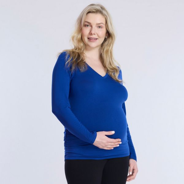 Блузка для беременных с v-образным вырезом, длинными рукавами и сборками по бокам Motherhood, цвет sodalite blue
Блузка для беременных с v-образным вырезом, длинными рукавами и сборками по бокам Motherhood, цвет sodalite blue
