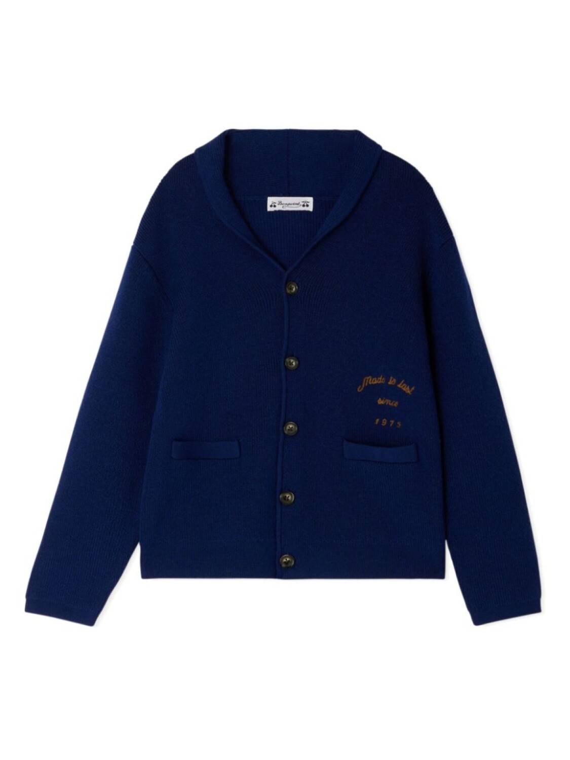 Bonpoint шерстяной кардиган с вышитым лозунгом, синий
Bonpoint шерстяной кардиган с вышитым лозунгом, синий