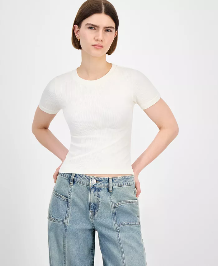 Футболка с ребрированным воротником без швов для подростков Hippie Rose, белый
Футболка с ребрированным воротником без швов для подростков Hippie Rose, белый