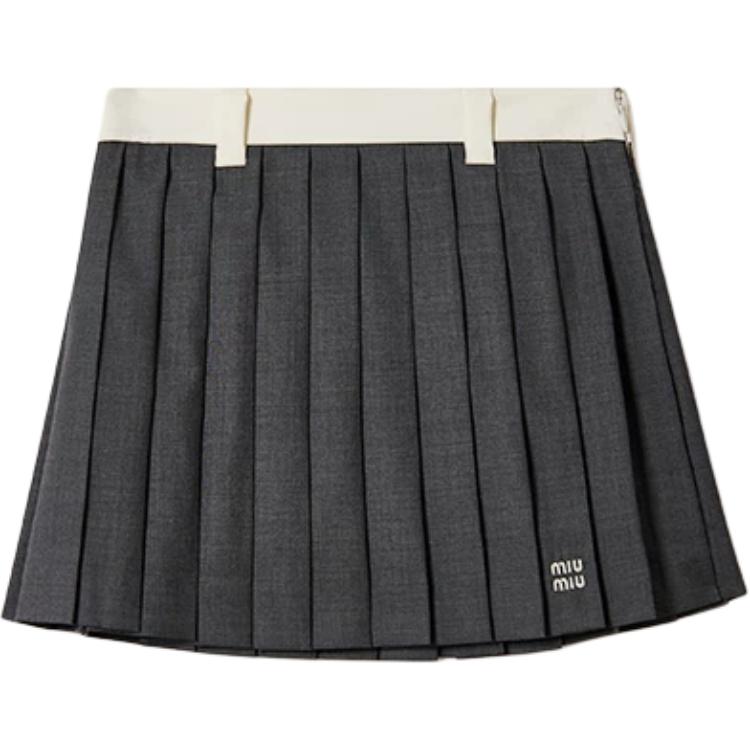 MIU MIU Плиссированная мини-юбка grey
MIU MIU Плиссированная мини-юбка grey