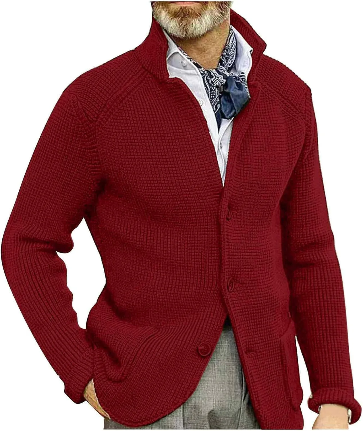 Кардиган мужской Cambkatl с воротником-стойкой и карманами
Кардиган мужской Cambkatl с воротником-стойкой и карманами