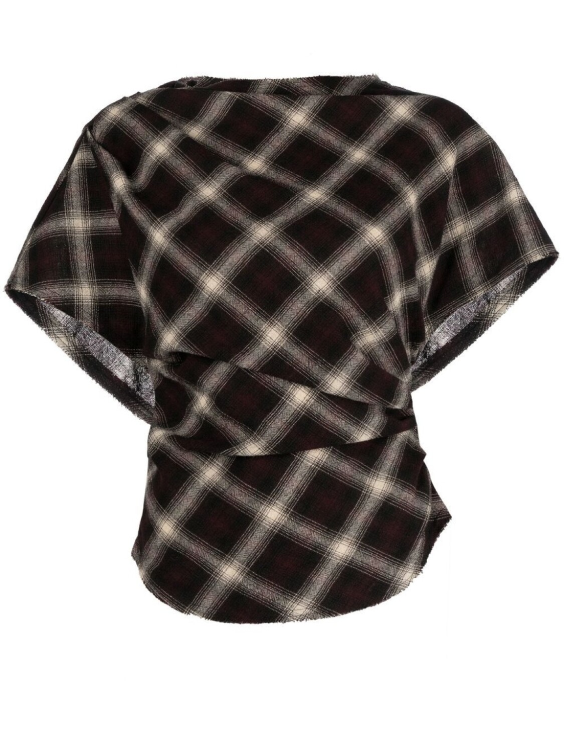 MARANT ÉTOILE топ в клетку со сборками, коричневый 
MARANT ÉTOILE топ в клетку со сборками, коричневый