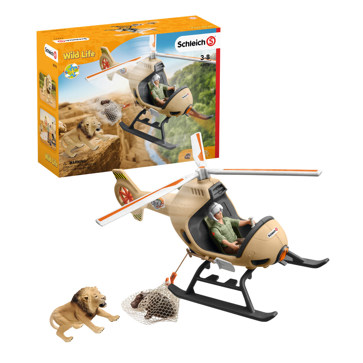 Schleich, статуэтка, Вертолет для спасения животных 20 футов, 42476
Schleich, статуэтка, Вертолет для спасения животных 20 футов, 42476