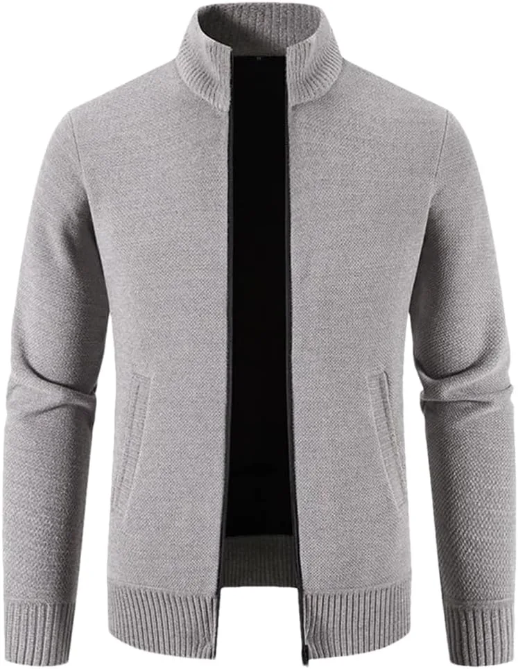 Мужской зимний кардиган с воротником стойкой и молнией Hdhdeueh
Мужской зимний кардиган с воротником стойкой и молнией Hdhdeueh