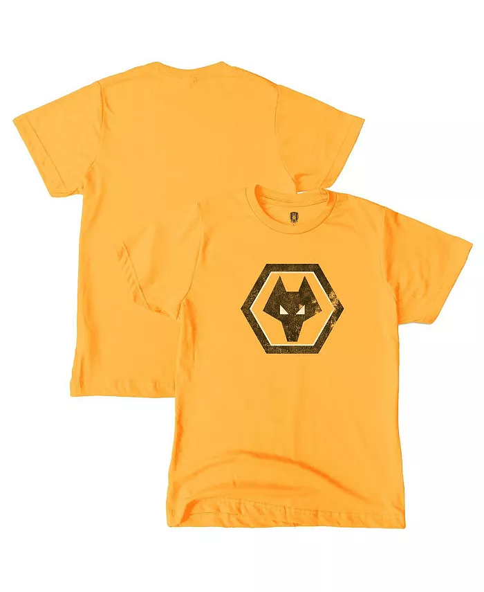 Футболка Wolverhampton Wanderers для старших мальчиков и девочек с золотым цветным значком 1863Fc
Футболка Wolverhampton Wanderers для старших мальчиков и девочек с золотым цветным значком 1863Fc