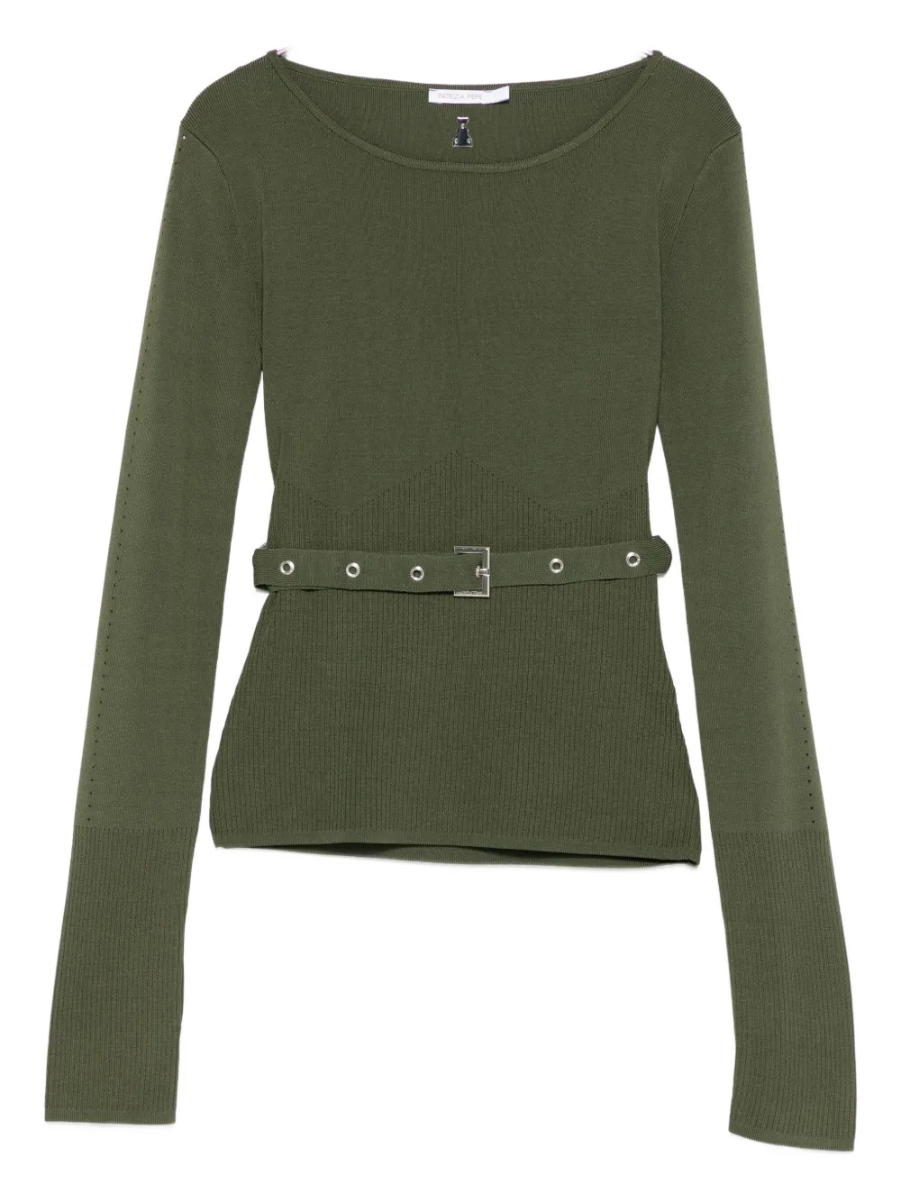 Ребристый топ с поясом Patrizia Pepe, зеленый
Ребристый топ с поясом Patrizia Pepe, зеленый