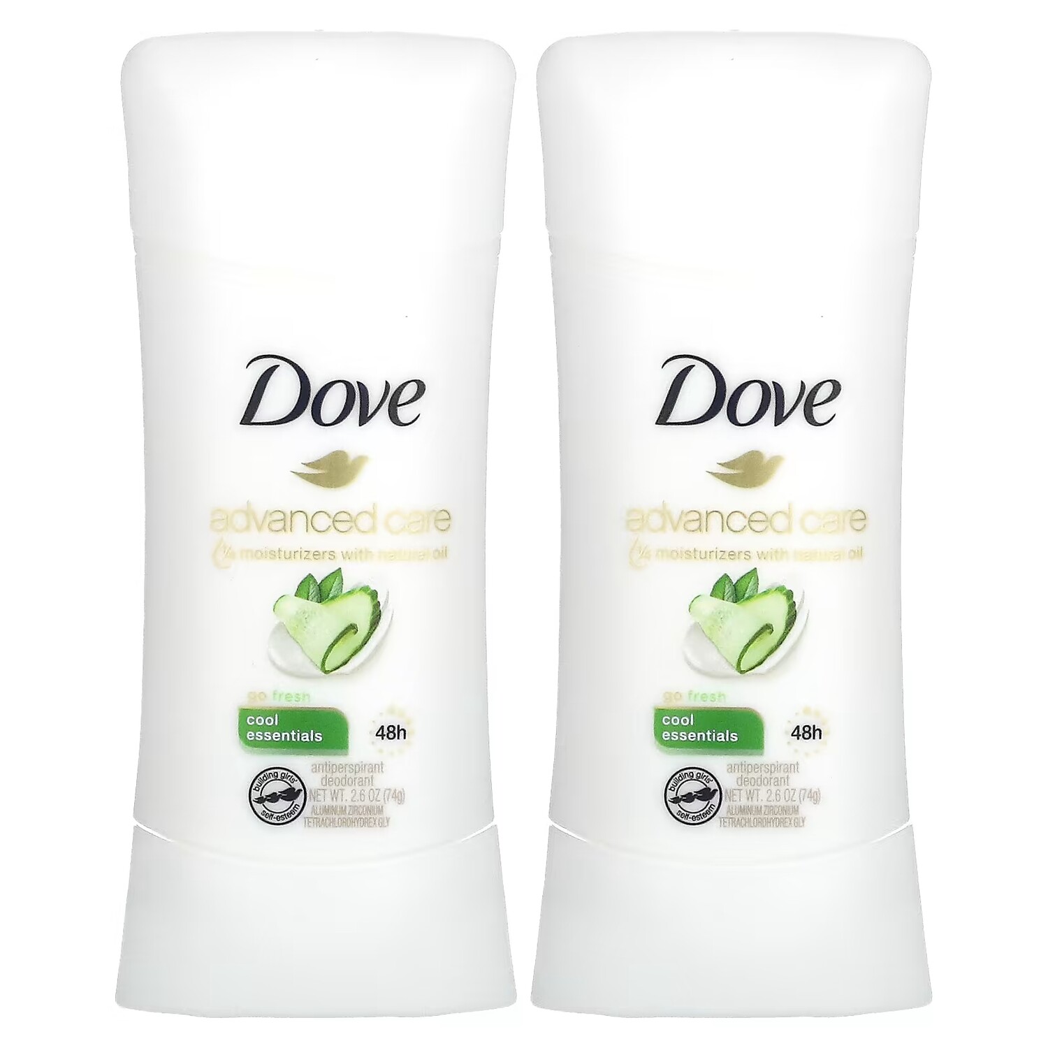 Дезодорант-антиперспирант Dove Advanced Care Go Fresh, 2 упаковки по 74 г
Дезодорант-антиперспирант Dove Advanced Care Go Fresh, 2 упаковки по 74 г