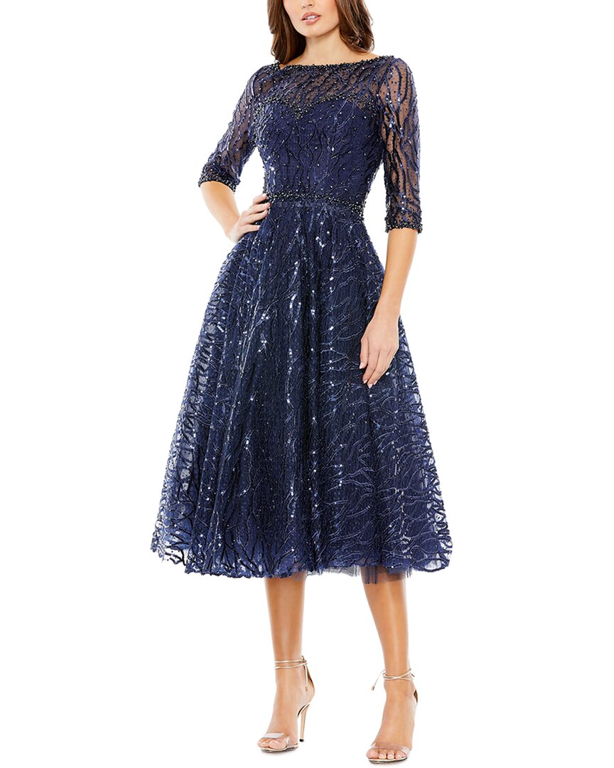 Mac Duggal Декорированное платье силуэта А-силуэт, темно-синий
Mac Duggal Декорированное платье силуэта А-силуэт, темно-синий