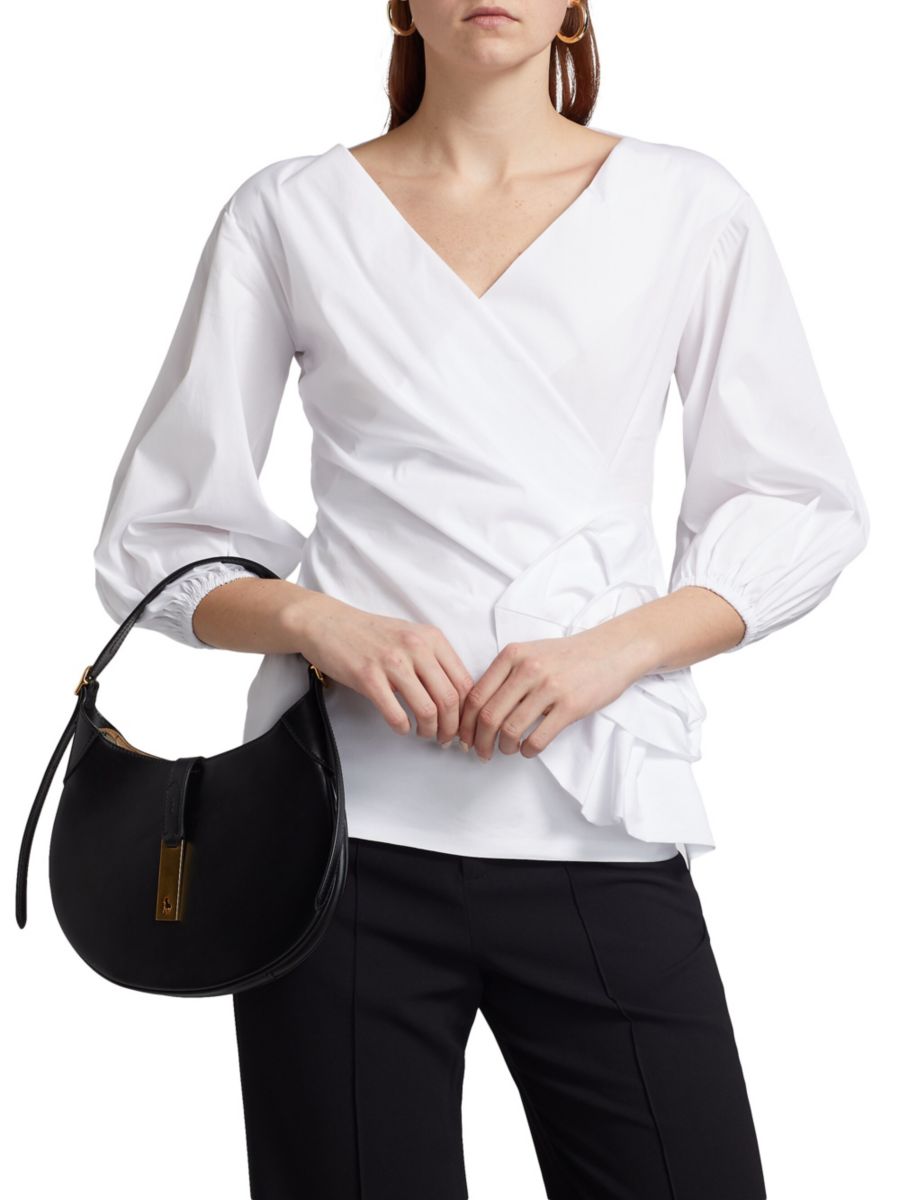 Хлопковый топ Elizee с имитацией запаха и поясом-розеткой Chiara Boni La Petite Robe, цвет Bianco
Хлопковый топ Elizee с имитацией запаха и поясом-розеткой Chiara Boni La Petite Robe, цвет Bianco