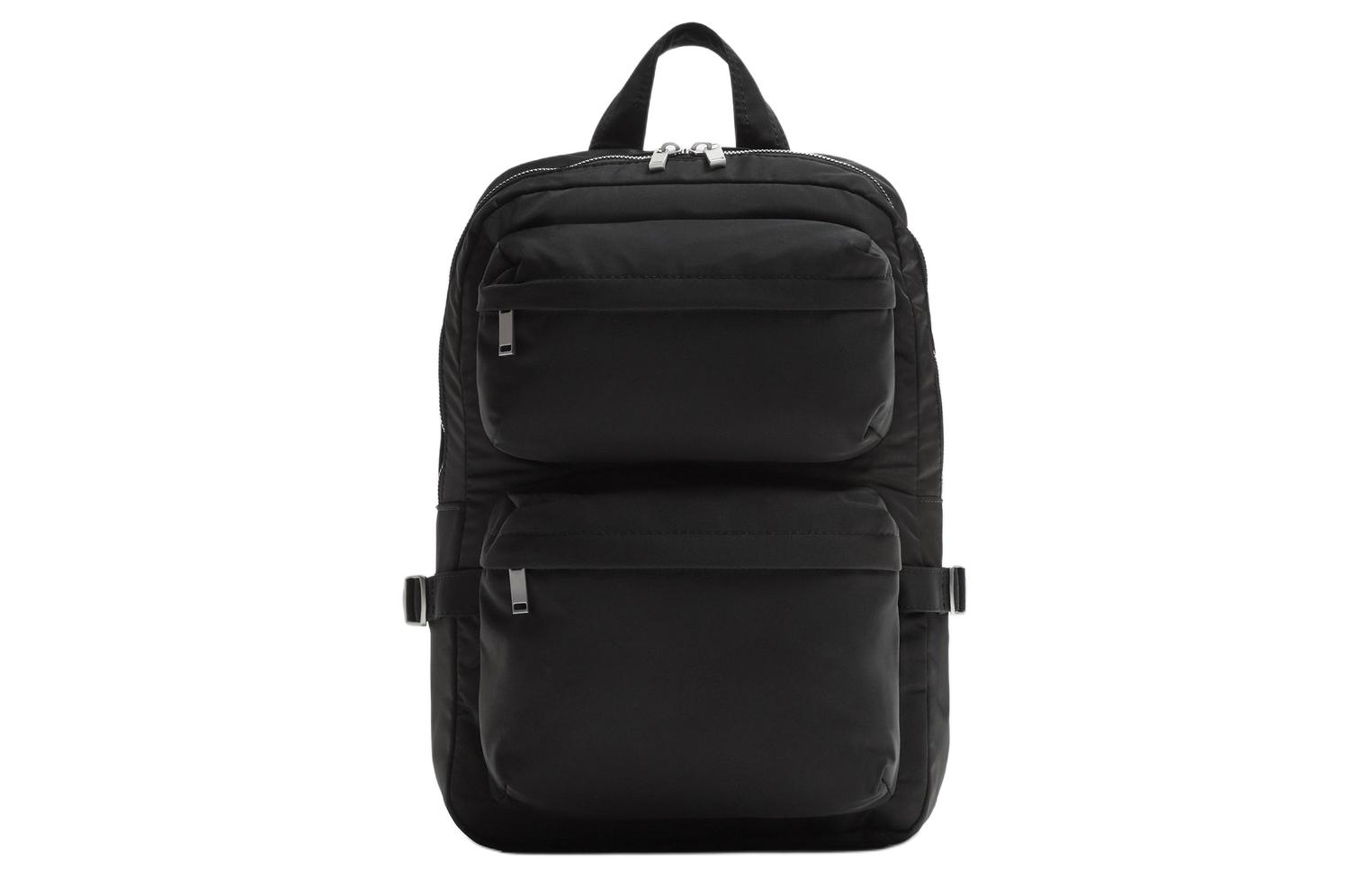 Полиэстеровый рюкзак малого размера мужской черный ZARA 
Полиэстеровый рюкзак малого размера мужской черный ZARA