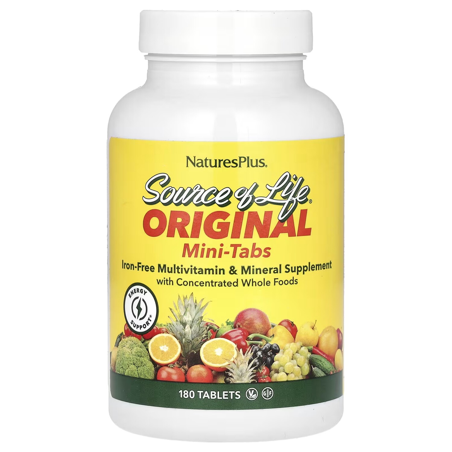 Мультивитаминная и минеральная добавка NaturesPlus Source of Life Original Mini-Tabs с концентрированными цельными продуктами, 180 таблеток
Мультивитаминная и минеральная добавка NaturesPlus Source of Life Original Mini-Tabs с концентрированными цельными продуктами, 180 таблеток