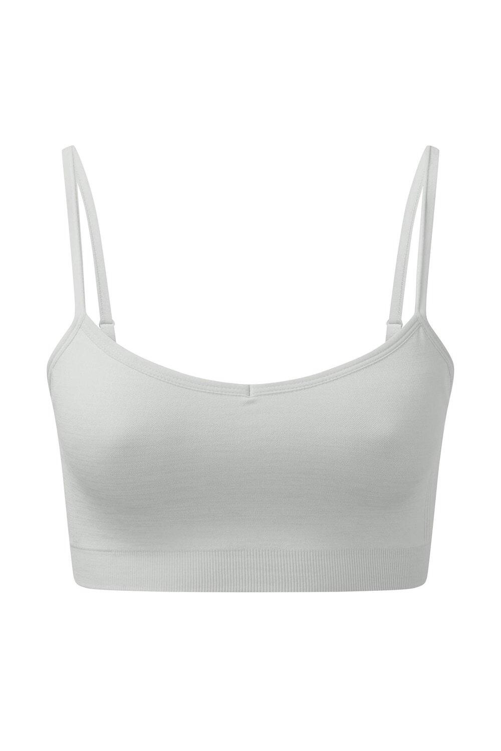 Меланжевый бесшовный спортивный 3D бюстгальтер TriDri, серый 
Меланжевый бесшовный спортивный 3D бюстгальтер TriDri, серый