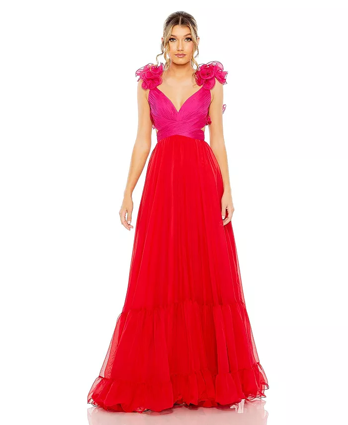 Женское платье из шифона с оборками, вырезами, шнуровкой и ярусами Mac Duggal, красный
Женское платье из шифона с оборками, вырезами, шнуровкой и ярусами Mac Duggal, красный