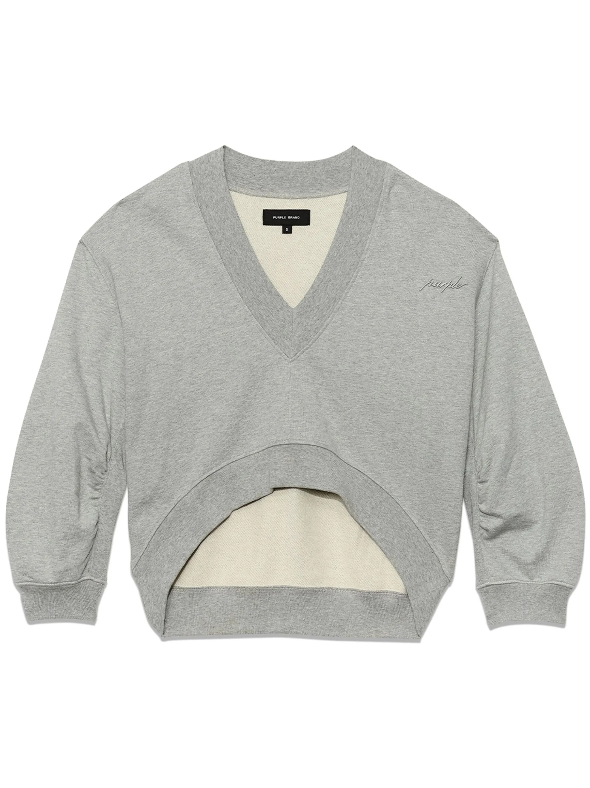 Укороченная толстовка асимметричного кроя Purple Brand, серый
Укороченная толстовка асимметричного кроя Purple Brand, серый