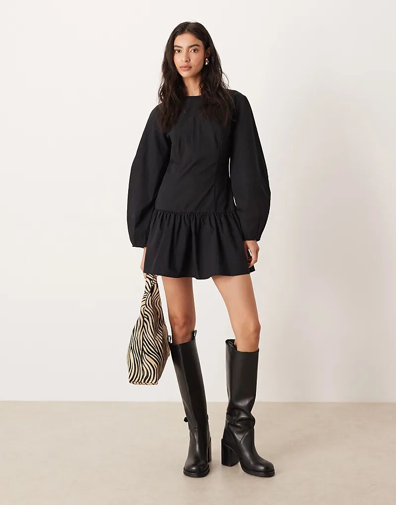 Мини-платье с рукавами-коконом и заниженной талией ASOS DESIGN черного цвета
Мини-платье с рукавами-коконом и заниженной талией ASOS DESIGN черного цвета