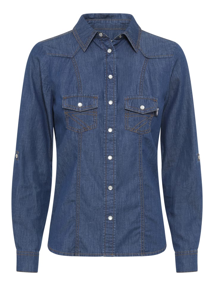 Джинсовая блузка темно-синего цвета, ARIZONA
Джинсовая блузка темно-синего цвета, ARIZONA