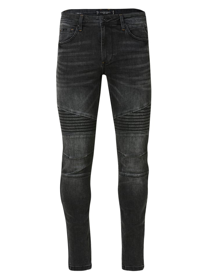 Джинсы-скинни в байкерском стиле из черного денима. KOROSHI
Джинсы-скинни в байкерском стиле из черного денима. KOROSHI