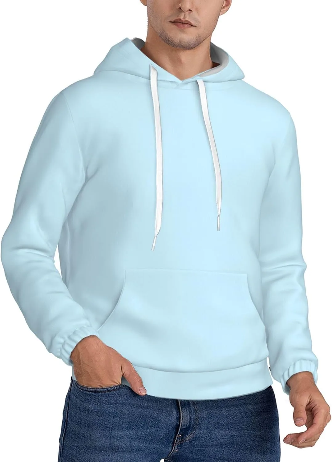 Однотонный мужской худи с принтом и карманом-кенгуру QAZWZML
Однотонный мужской худи с принтом и карманом-кенгуру QAZWZML