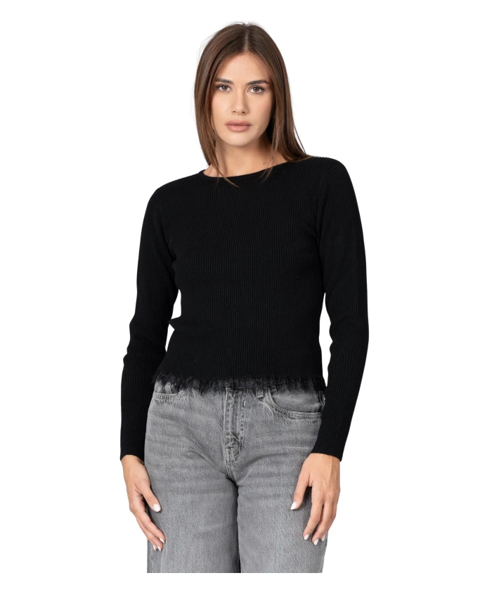 Свитер с длинными рукавами, ребристой отделкой и кисточками Kocca, черный
Свитер с длинными рукавами, ребристой отделкой и кисточками Kocca, черный