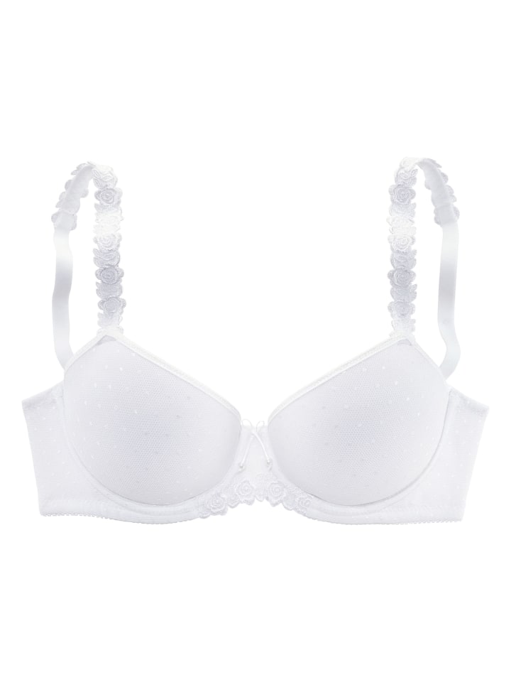 Бюстгальтер на косточках LASCANA, белый 
Бюстгальтер на косточках LASCANA, белый