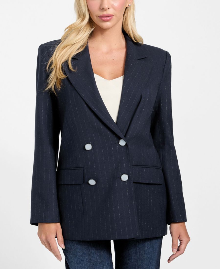 Женский двубортный блейзер Zanita GUESS, Suiting Blue Pinstripe Combo
Женский двубортный блейзер Zanita GUESS, Suiting Blue Pinstripe Combo