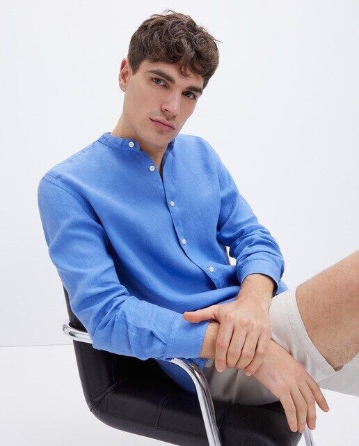 Мужская льняная спортивная рубашка классического кроя Emidio Tucci, голубой
Мужская льняная спортивная рубашка классического кроя Emidio Tucci, голубой