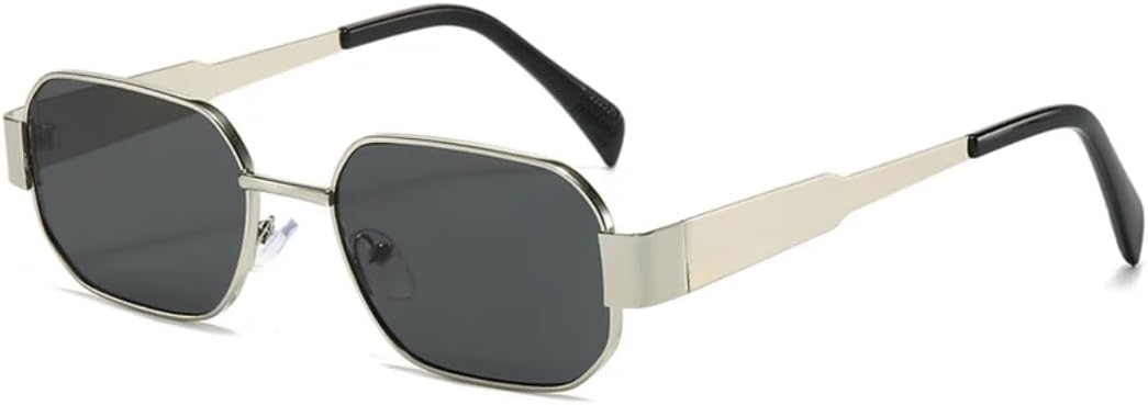 Ретро-солнцезащитные очки в металлической оправе с многоугольными линзами для женщин, модные, с прозрачными линзами конфетного цвета, защита от УФ-излучения UV400, для мужчин в стиле панк UUPTTPL, Silver Gray
Ретро-солнцезащитные очки в металлической оправе с многоугольными линзами для женщин, модные, с прозрачными линзами конфетного цвета, защита от УФ-излучения UV400, для мужчин в стиле панк UUPTTPL, Silver Gray