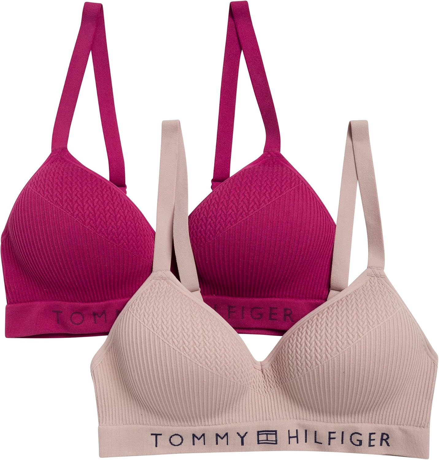 Женский бесшовный бюстгальтер Tommy Hilfiger с подкладкой, без косточек, в рубчик, комплект из 2 шт., Beaujolais/Balanced Beige
Женский бесшовный бюстгальтер Tommy Hilfiger с подкладкой, без косточек, в рубчик, комплект из 2 шт., Beaujolais/Balanced Beige