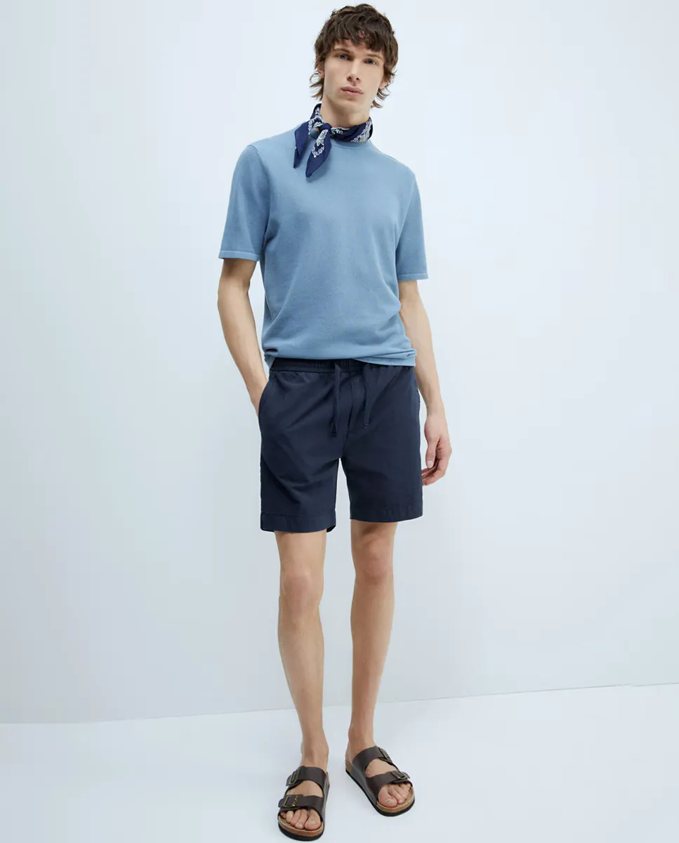 Бермуды из жатого шелка Sfera, темно-синий
Бермуды из жатого шелка Sfera, темно-синий