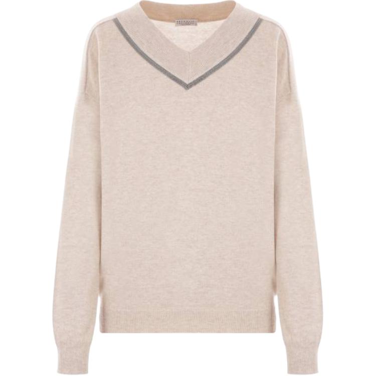 V-образный вырез вязаный джемпер Brunello Cucinelli, бежевый
V-образный вырез вязаный джемпер Brunello Cucinelli, бежевый