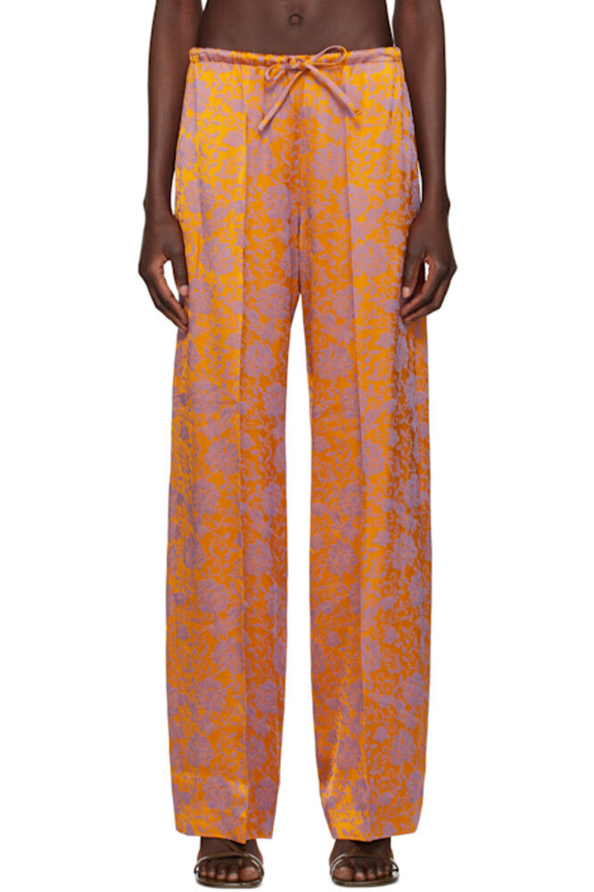 Брюки жаккардовые оранжевые Dries Van Noten
Брюки жаккардовые оранжевые Dries Van Noten