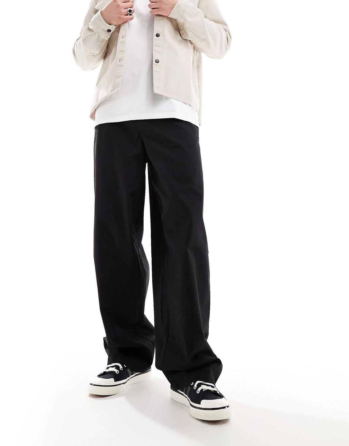 Черные чиносы свободного кроя ASOS, Черный, Черные чиносы свободного кроя ASOS 
Черные чиносы свободного кроя ASOS, Черный, Черные чиносы свободного кроя ASOS