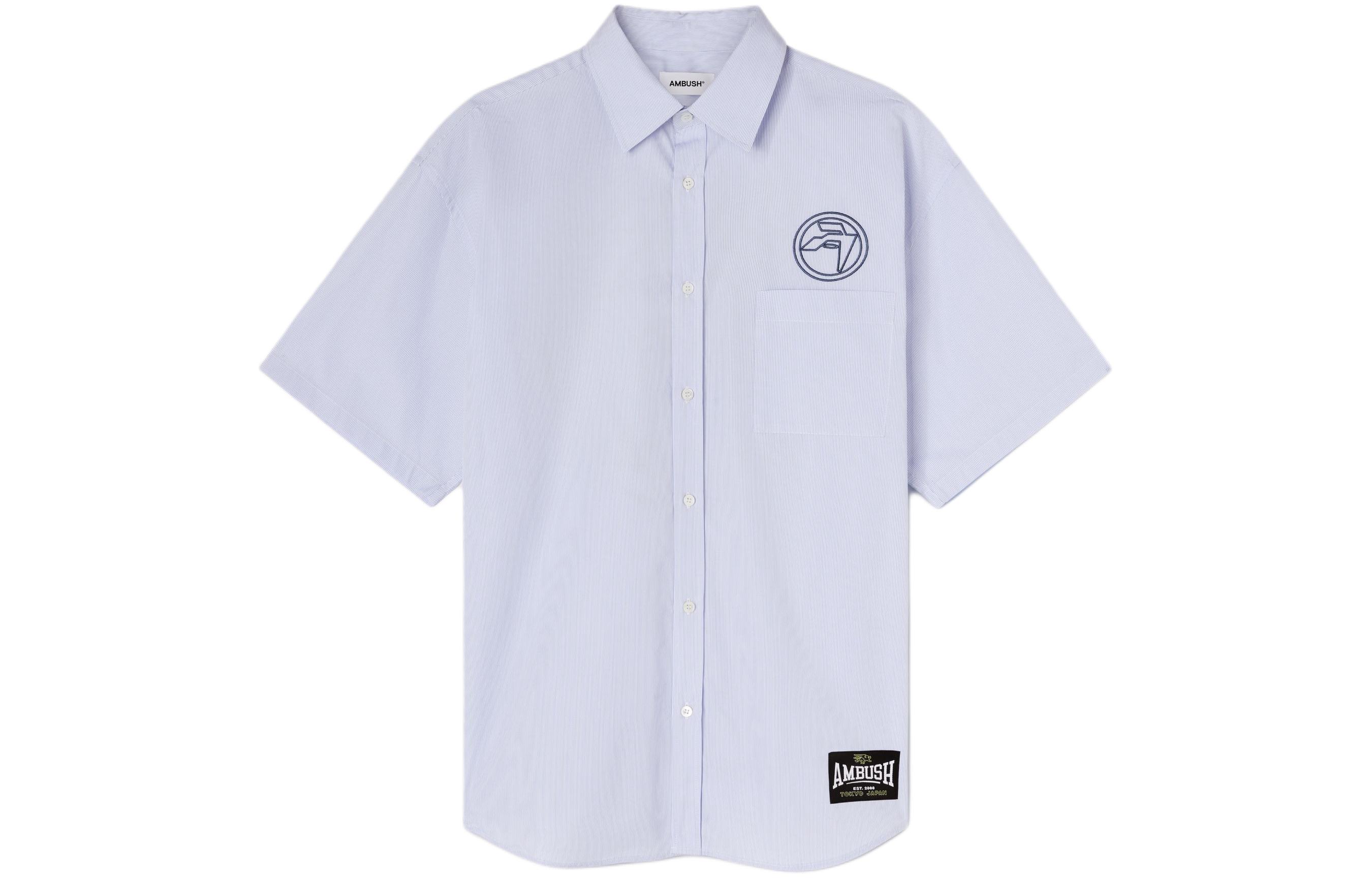 Короткий рукав полоска хлопок рубашка AMBUSH, синий
Короткий рукав полоска хлопок рубашка AMBUSH, синий