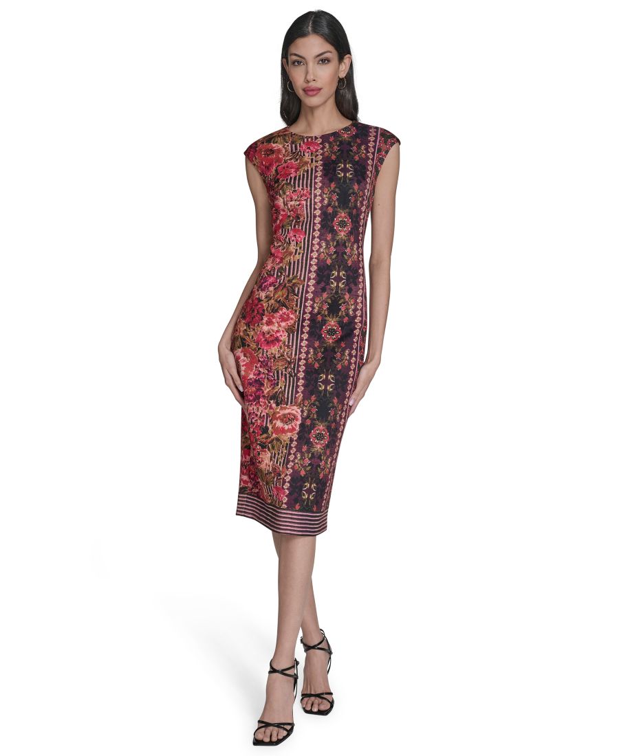 Женское облегающее платье из ткани дайвинг с принтом и удлиненными рукавами Vince Camuto, Pink multi
Женское облегающее платье из ткани дайвинг с принтом и удлиненными рукавами Vince Camuto, Pink multi