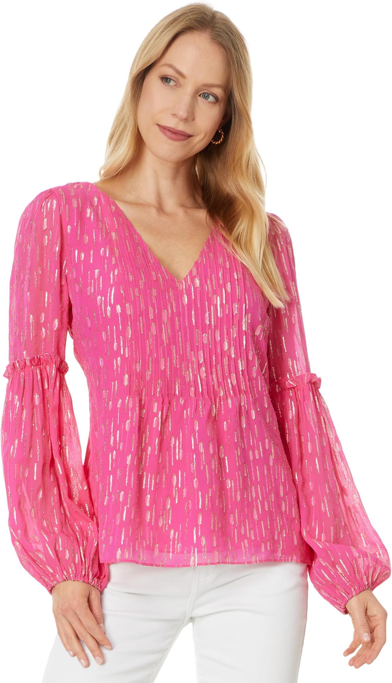 Топ Lilly Pulitzer Cleme Long Sleeve Top, цвет Passion Fruit Pink Mystical Viscose Metallic Clip
Топ Lilly Pulitzer Cleme Long Sleeve Top, цвет Passion Fruit Pink Mystical Viscose Metallic Clip