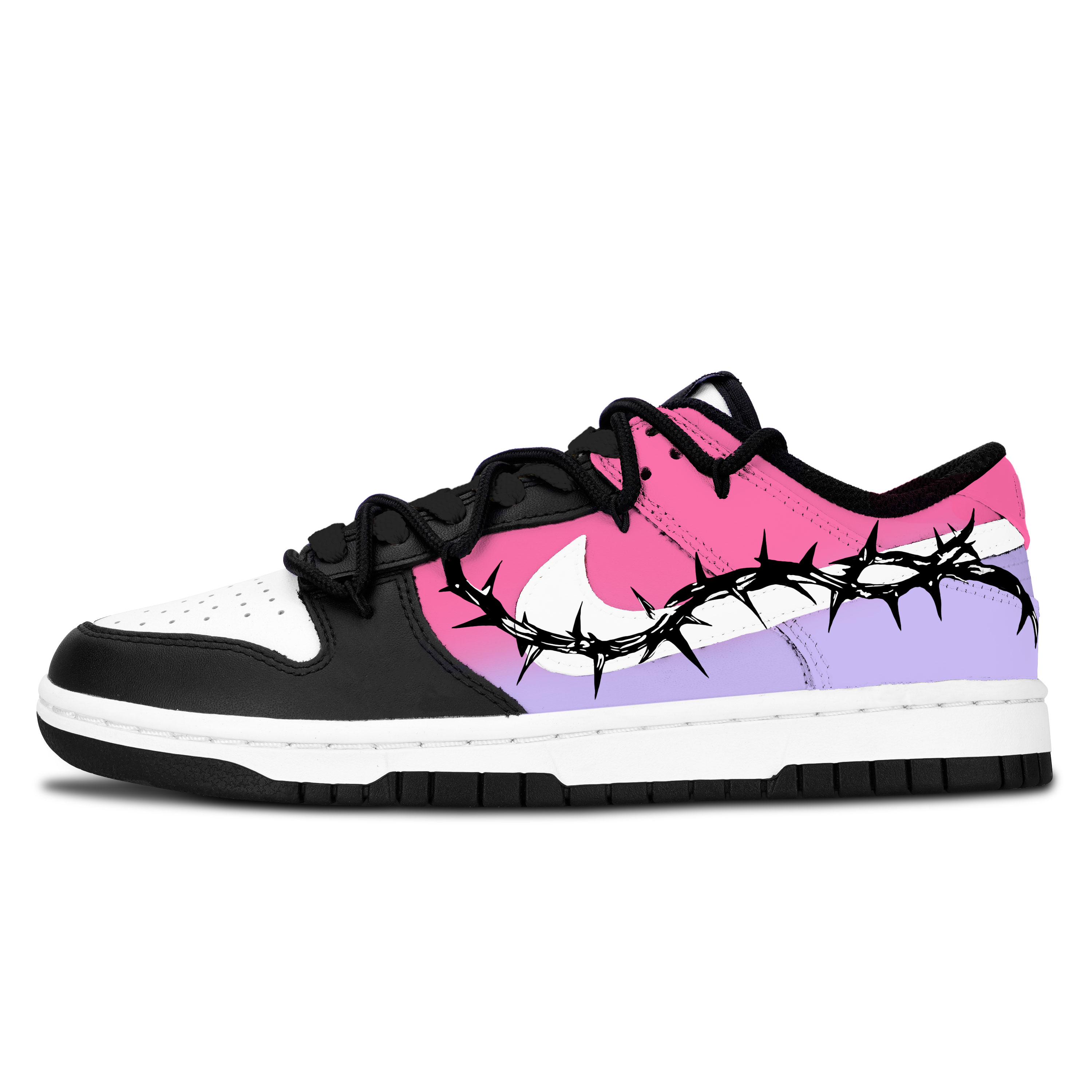 Nike Кроссовки для скейтбординга Dunk Black White, Purple Cactus Graceful из натуральной кожи с противоскользящим и износостойким покрытием
Nike Кроссовки для скейтбординга Dunk Black White, Purple Cactus Graceful из натуральной кожи с противоскользящим и износостойким покрытием