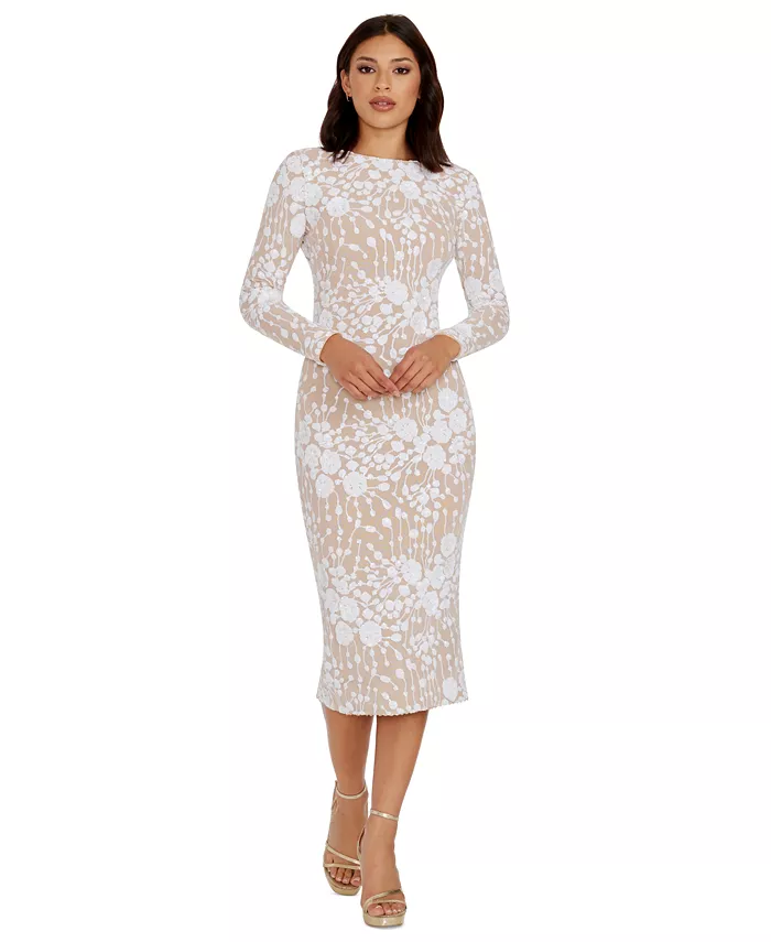 Платье женское приталенное миди с пайетками Emery Dress the Population, белый
Платье женское приталенное миди с пайетками Emery Dress the Population, белый