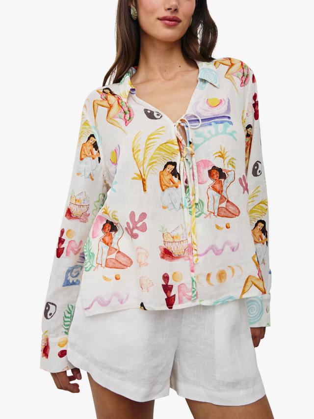 Женская рубашка для купания с принтом Elm Lined Blend Rails, White/Multi
Женская рубашка для купания с принтом Elm Lined Blend Rails, White/Multi