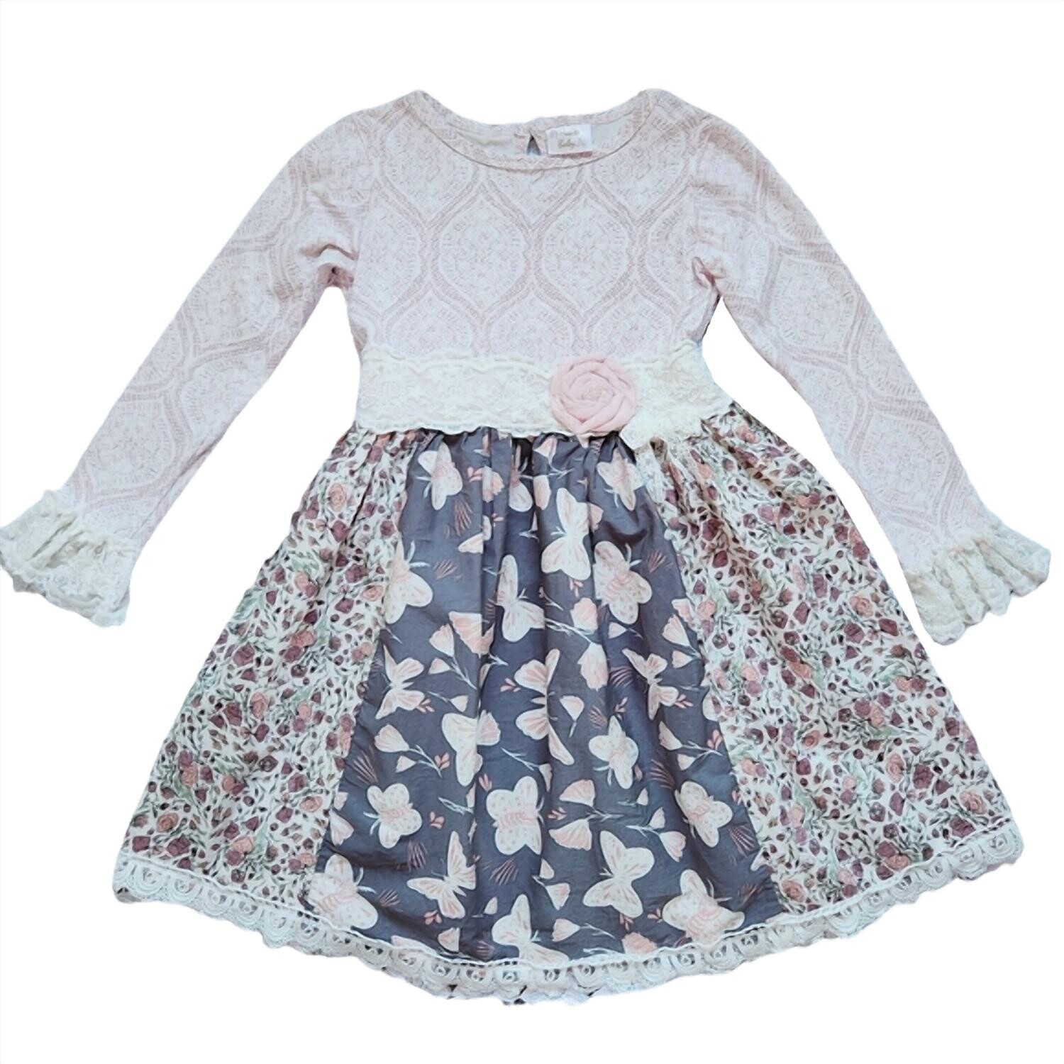 Платье Daphane для девочек сливового цвета Haute Baby 
Платье Daphane для девочек сливового цвета Haute Baby