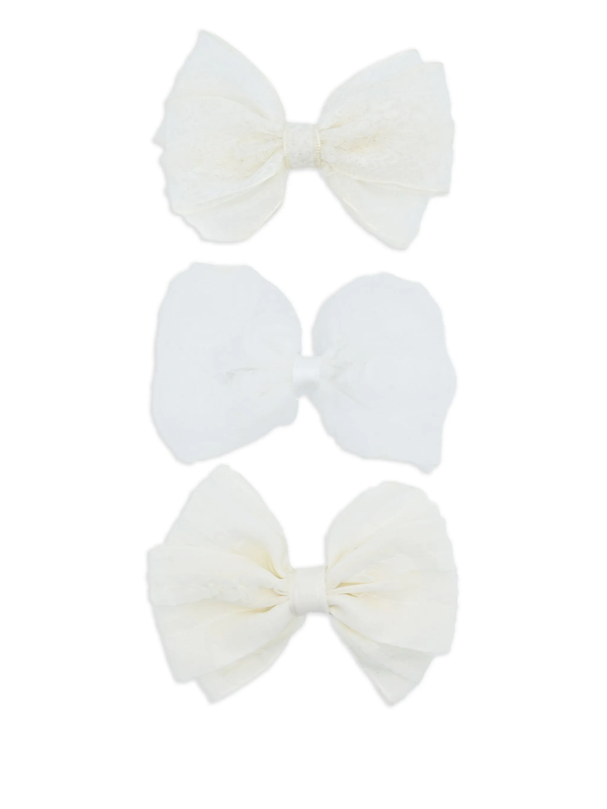 Набор из трех заколок для волос с бантом Mimi Tutu, белый
Набор из трех заколок для волос с бантом Mimi Tutu, белый
