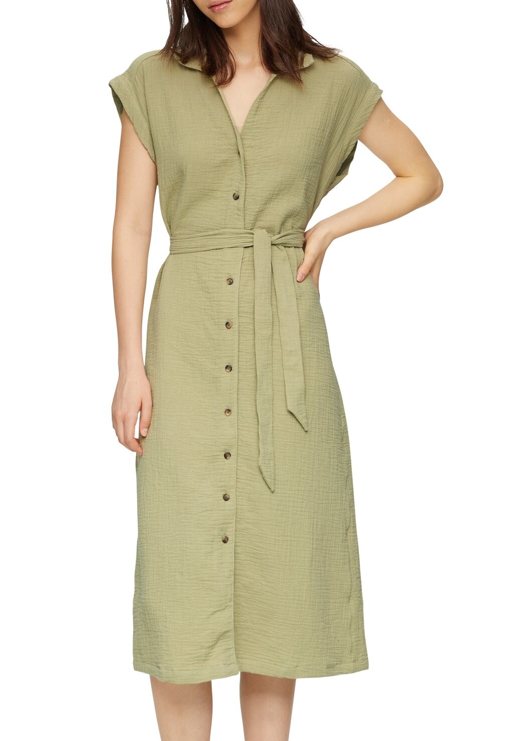 Платье-рубашка MIT BINDEGÜRTEL QS, зеленый
Платье-рубашка MIT BINDEGÜRTEL QS, зеленый