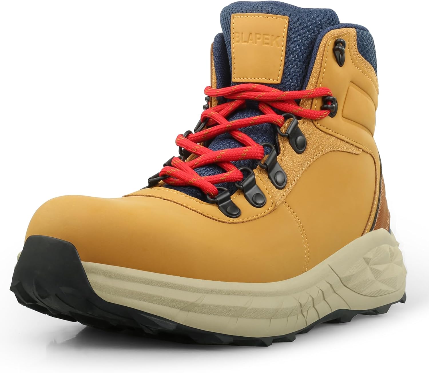 Мужские защитные ботинки с металлическим носком, устойчивые к проколам туфли, противоскользящие кожаные безопасные кроссовки, легкая, дышащая и комфортная промышленная обувь Blapek, красный/коричневый
Мужские защитные ботинки с металлическим носком, устойчивые к проколам туфли, противоскользящие кожаные безопасные кроссовки, легкая, дышащая и комфортная промышленная обувь Blapek, красный/коричневый